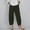 Army Green-24, variant on Mitankcoo Pants for Women - Plus Size Elastic Waist Wide Leg Pants Casual Loose Cropped Pants Green Pants Size XXL