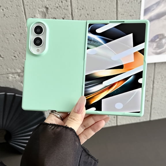 for Samsung Galaxy Z Fold8 Matte Case with Built-In Front Screen Protector, Ultra-Slim Hard PC Fashionable Lightweight Protective Anti-Scratch Phone Case Cover for Boys Girls, Mint