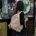thumbnail image 3 of PENGXIANG Women Nylon Backpack Preppy Style School Students Solid Color Large Handbags, 3 of 8
