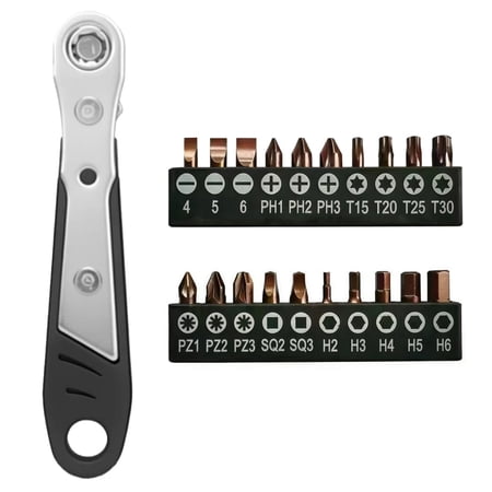 Degree Right Angle Angled and Offset Screwdrivers for Tight Spaces. Practical Multifunctional Professional Mini Ratchet Set