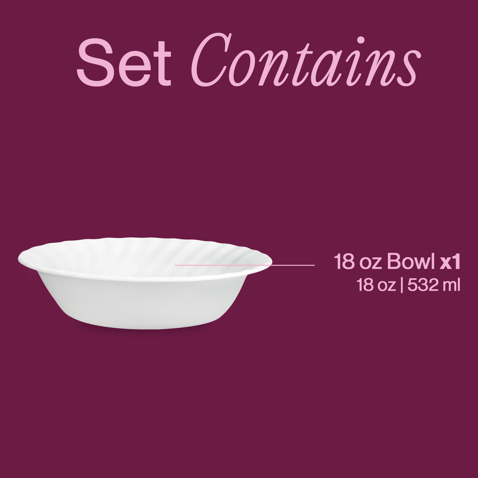 Corelle Enhancements 18 oz Glass Cereal/Soup Bowl