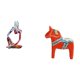 thumbnail image 5 of Estatua de resina, adorno, figura de pensador sentado, caballo Dalecarlian, estatua tradicional sueca, artesanía única, poliresina, material de madera, 5 of 8