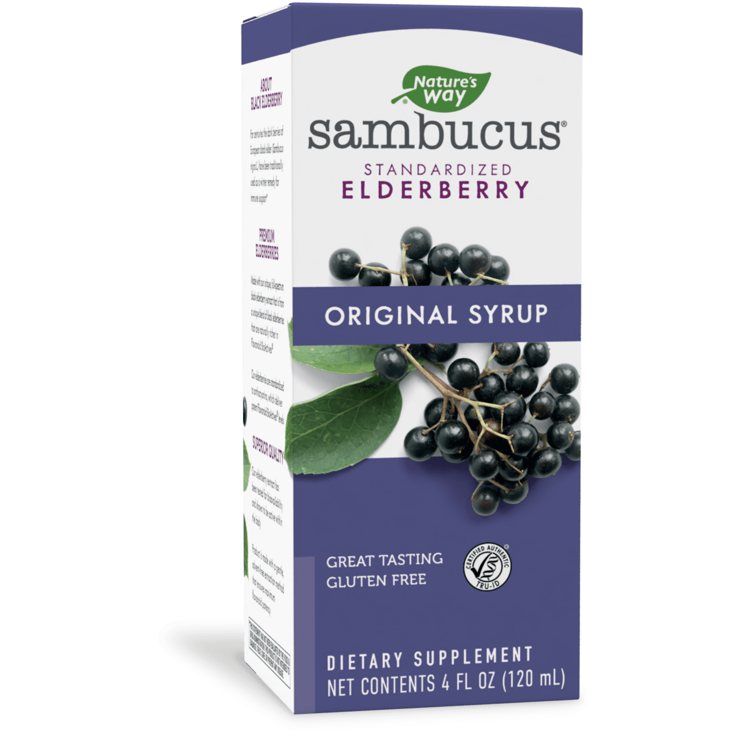 Nature’s Way Sambucus Original Elderberry Syrup, Black Elderberry Extract, Traditional Immune Support*, Delicious Berry Flavor,  4 Fl Oz