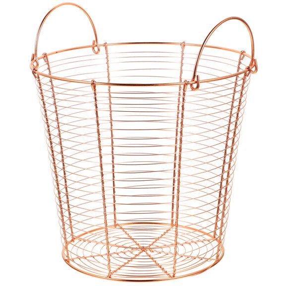 BESTONZON Iron Storage Basket Laundry Basket Sundries Organizing Basket Wire Basket