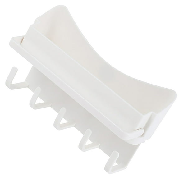 KONTONTY White Wall-Mounted Hair Bow Holder and Headband Organizer Rack for Home and Party Storage