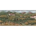 thumbnail image 2 of A la Campagne Labouré Maison Collines Sauge Vert Papier Peint Bordure Rétro Design, Rouleau 15' x 10,5'', 2 of 3