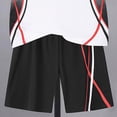 thumbnail image 6 of Child Boy 4-10T Summer Athletic Outfits Set 2 Piece Short Sleeve Sport T-shirt and Elastic Shorts Casual Clothes Gibobby,7-8 Years,White, 6 of 6