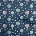 thumbnail image 1 of oneOone Velvet Blue Fabric Circus Sewing Craft Projects Fabric Prints By Yard 58 Inch Wide, 1 of 5