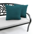 thumbnail image 2 of Jordan Manufacturing Sunbrella 18" x 18" Dupione Deep Sea Teal Stripe Square Outdoor Throw Pillow (2 Pack), 2 of 8