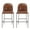 Brown, variant on Christopher Knight Home 29" Upholstered Bar Stool with Curved Back, Matte Metal Frame, Green, Set of 2