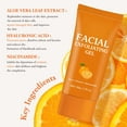 thumbnail image 4 of Facial Exfoliating Gel - Orange Vitamin C Softening Exfoliating Gel Deeply Cleansing Skin, Hydrating Moisturizing, Gentle Exfoliating Gel 2pc, 4 of 7