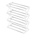 thumbnail image 3 of Zapatero organizador de 4 niveles con forma de 42 x 18,5 x 49,5 cm, fácil de encontrar y con visibilidad, elegante y multifuncional, con ventilación. Blanco, 3 of 8