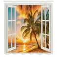 thumbnail image 3 of Ambesonne Beach Shower Curtain, Sea Ocean Palms Scenery, 69"Wx75"L, Multicolor, 3 of 3