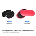 thumbnail image 3 of Unique Bargains Exercise Core Sliders, Oval Glider Discs with Feet Covers, Dual Sided, Home Gym, Red, 2Set, 3 of 6