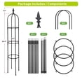 thumbnail image 4 of 7DAY'S 6.2ft Garden Obelisk Trellis; Lightweight Rustproof Plastic Coated Metal Tall Tower Trellis Stand, 4 of 7