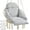 Cream White + Dove Gray, variant on Hanging Chair, Hammock Chair with Large, Thick Cushion, Boho Swing Chair for Bedroom, Patio, Balcony, Garden, Holds up to 264 lb, Accessories Included