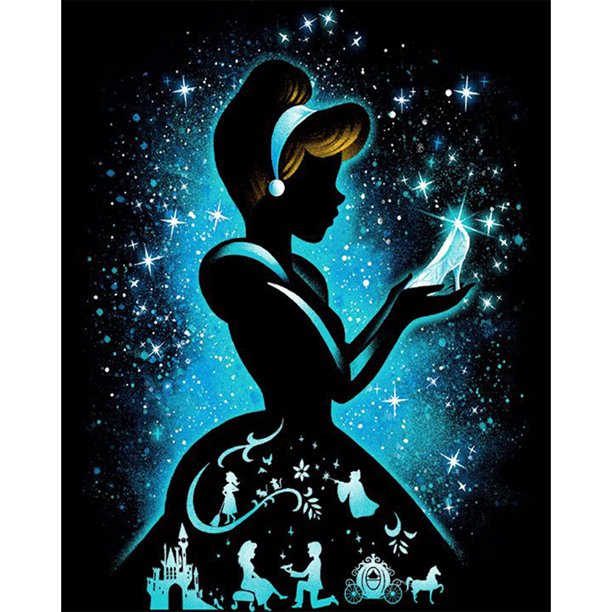 Diamante Pintura Taladro Princesa Cenicienta Kits Ronda Completa 40x50cm (sz1953) FLhrweasw Nuevo