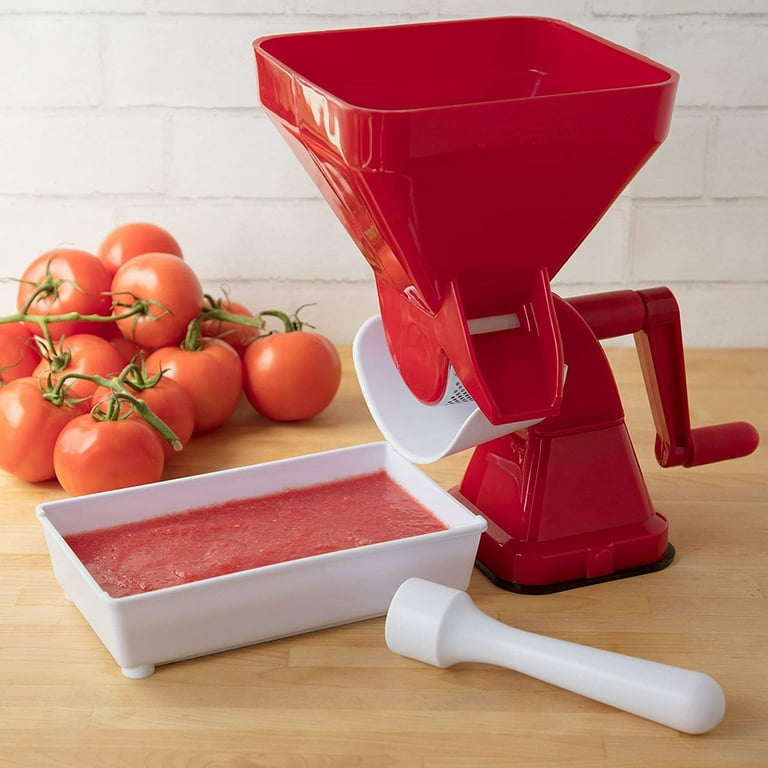 CucinaPro Tomato Strainer - Easily Juices, No Peeling, Deseeding, or Coring  Necessary, Suction Cup Base, Farm to Table Garden Tomato Food Press, Sauce