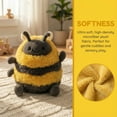 thumbnail image 3 of Cute Black  Bee Plush Pillow, Kawaii Plushies Bee Stuffed Toy, Kitten Plushies with Honeybee Outfit Costume, Soft Squishy Bee Gift for Girls & Kids (7.1 Inch), 3 of 12