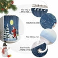 thumbnail image 4 of Christmas Santa Shower Curtain, 72" x 72", Xmas Tree Blue Sky Moon Snowflake Waterproof Bathroom Curtain Washable Shower Curtain Set with 12 Hooks, 4 of 6