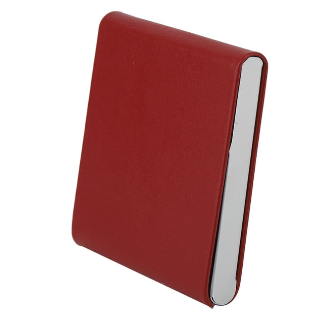 VIFER Cigarette Case Small Size PU Leather Cigarette Case Storage Box for Whole Package Cigarettes 10pcs(Red)