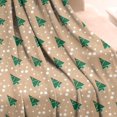 thumbnail image 2 of Brown Christmas Tree Pattern Blanket,Comfortable Soft Lamb Wool Throw Blanket,All Season,Warm Lightweight Blankets for Sofa Bed Couch Living Room Chair,50"x60", 2 of 4