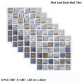 thumbnail image 3 of 6 piezas de azulejos adhesivos para salpicadero de cocina, azulejos de pared para baño a prueba de agua, azulejos de piso despegables y adhesivos, 3 of 5