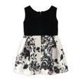 thumbnail image 2 of The Children's Place Toddler Girls Velour Flower Print Dress, Sizes 6M-5T, 2 of 3