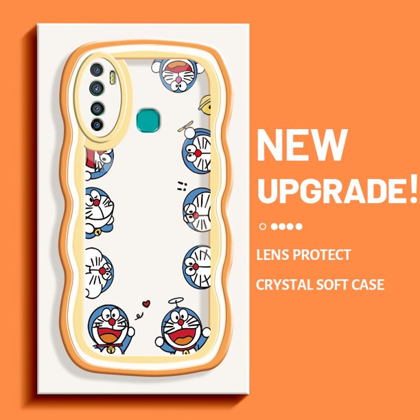 Funda de teléfono para Infinix Hot 9x655c Hot 8 funda para teléfono Doraemon HP funda blanda a prueba de golpes borde de onda colorido gato transparente funda protectora creativa funda protectora de s