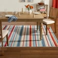thumbnail image 2 of TOWN & COUNTRY EVERYDAY Rio Multicolor Stripe Indoor Outdoor Area Rug, UV Fade Resistant, High-Low Pile, Red/Mutli, 3'11"x5'2", 2 of 13