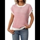 thumbnail image 2 of Suéter Casual de Corta con Rayas y Bloques de Color Rojo, Talla L, 2 of 10