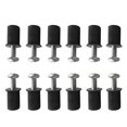 thumbnail image 1 of Paquete de 12 tornillos de acero inoxidable, tuercas de goma y herrajes para canoas marinas y M6, 1 of 7