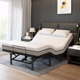 thumbnail image 3 of UHOMEPRO Queen Adjustable Bed Frame, Zero Gravity Electric Bed with Wired Remote, Head & Foot Incline, 14" Foldable Metal Platform, No Box Spring Required, Black, 3 of 12