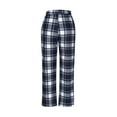 thumbnail image 3 of Oksale Plaid Pajama Pants for Women Elastic Drawstring Loungewear with Pockets for Home Casual Ultra Soft Sleepwear Bottoms 2025 Blue M, 3 of 4