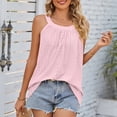 thumbnail image 6 of ZyeKqe Womens Tank Tops Eyelet Crewneck Casual Summer Tops Basic Sleeveless Shirts Loose Fitted, 6 of 7