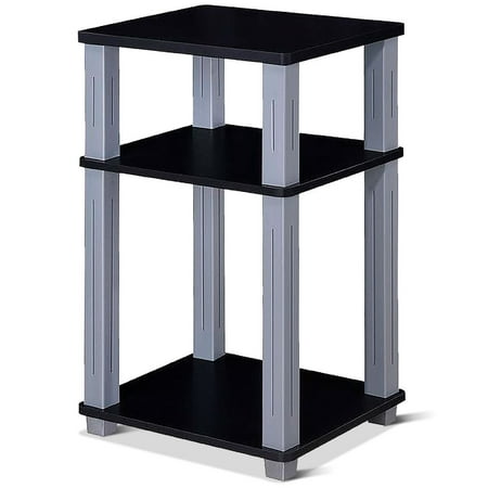 Costway 3 Tier End Table Storage Multipurpose Shelf Night Stand Display Shelving Black