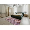 thumbnail image 4 of Ahgly Company Indoor Square Patterned Brown Red Abstract Area Rugs, 3' Square, 4 of 6