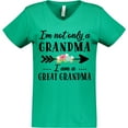 thumbnail image 3 of Inktastic I'm Not Only a Grandma I'm a Great Grandma with Flowers Women's V-Neck T-Shirt, 3 of 5