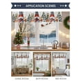 thumbnail image 6 of Christmas Gnome Valance Curtain for Windows Squirrel Cat Poinsettia Xmas Tree Wood Grain Curtain Valances Short Window Treatments Panels for Kitchen Bathroom Laundry Room Basement 54 x 18 Inch, 6 of 7