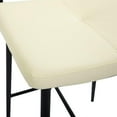 thumbnail image 4 of HighSound Bar Stools Set of 2, 24" Faux Leather Upholstered Counter Height Bar Chairs with Backrest, Sturdy Metal Frame Bar Stools for Home Dining Kitchen Island Bar,Beige Cream, 4 of 7