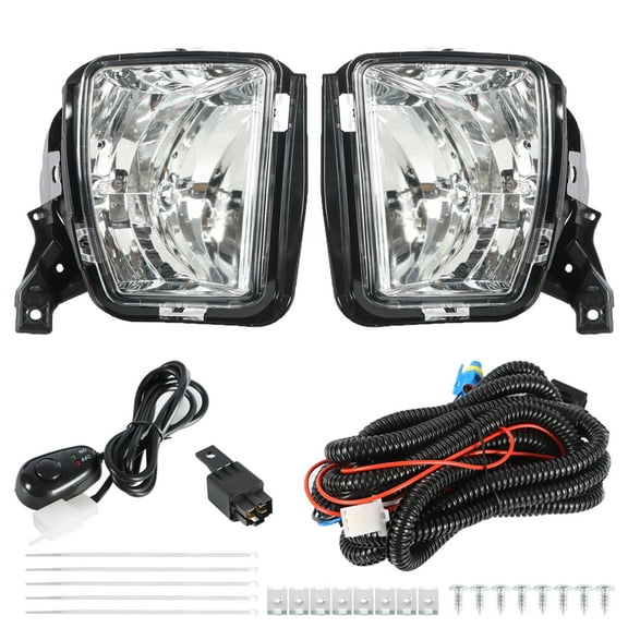 LABLT Clear Lens Fog Lights Lamps Wire Harness Kit for 2013-2018 Dodge Ram 1500 Pair
