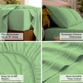 thumbnail image 5 of Mellanni 4-Piece Iconic California King Bedsheet Set - Microfiber, 16" Deep Pocket, Cooling, Wrinkle, Fade, Stain Resistant, Pistachio, 5 of 7