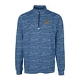 thumbnail image 2 of Men's Cutter & Buck Navy Toledo Mud Hens Traverse Camo Print Stretch Quarter-Zip Pullover Top, 2 of 3