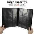 thumbnail image 6 of 9 Pockets Card Binder with 360 Sleeves Trading Card Collector Album Holders Black, 6 of 6