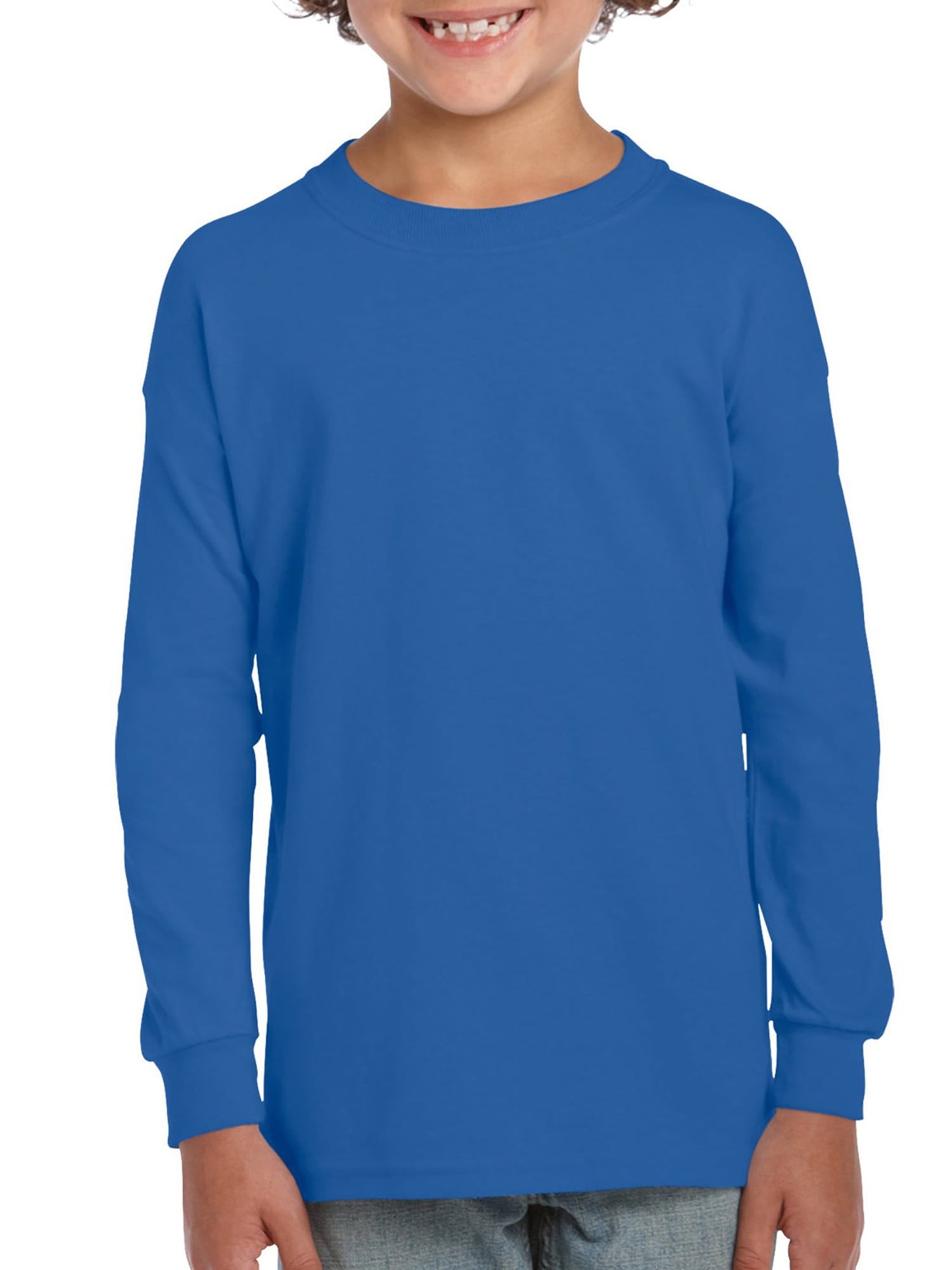 Childrens Long Sleeve T 100/% Cotton Basic Round Neck Long Sleeve Boys Girls Kids /& Toddler T-Shirt