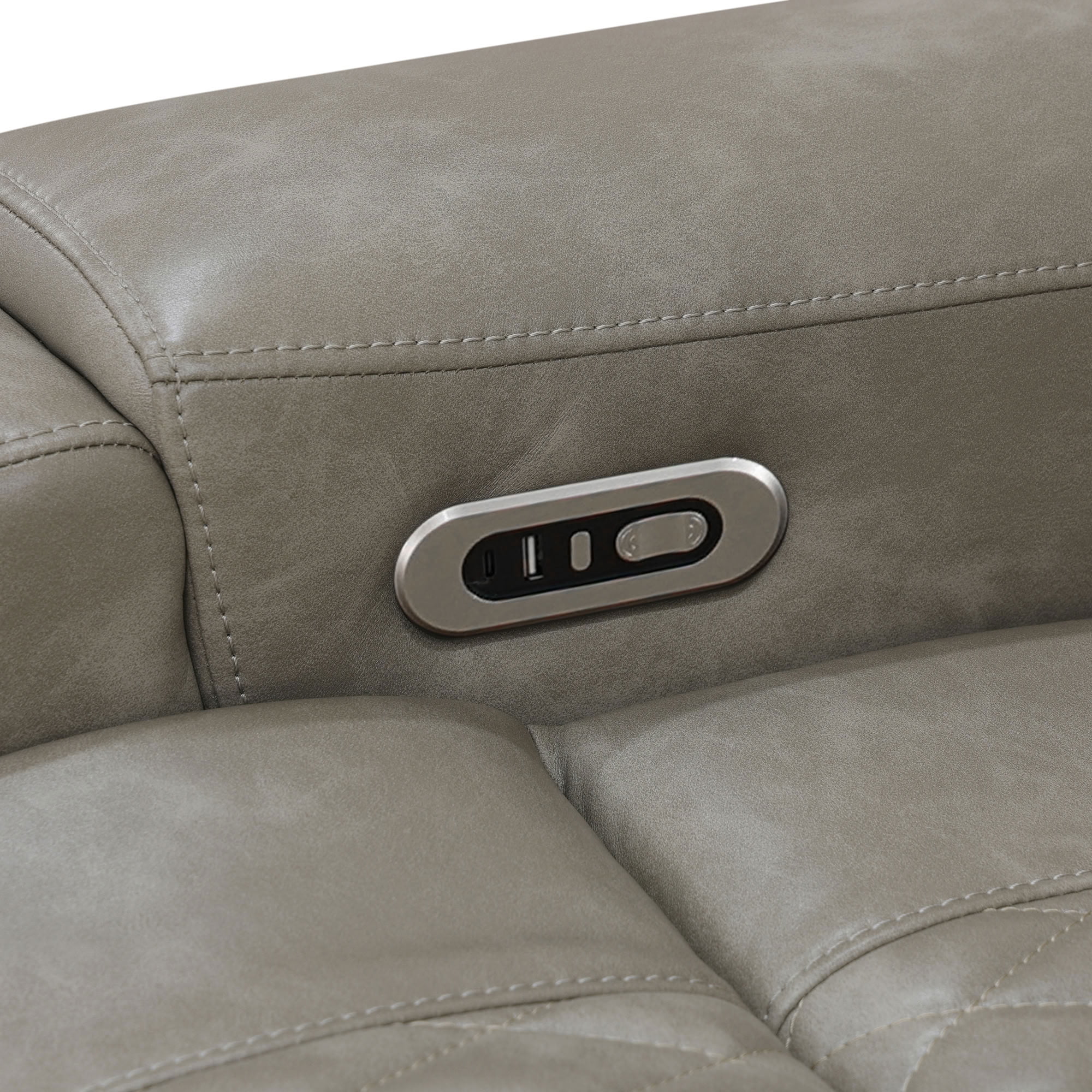 MAYEERTY Power Reclining L-Shaped Sectional Sofa, Leather Recliner with USB Charging, LED Lights & Storage for Living Room