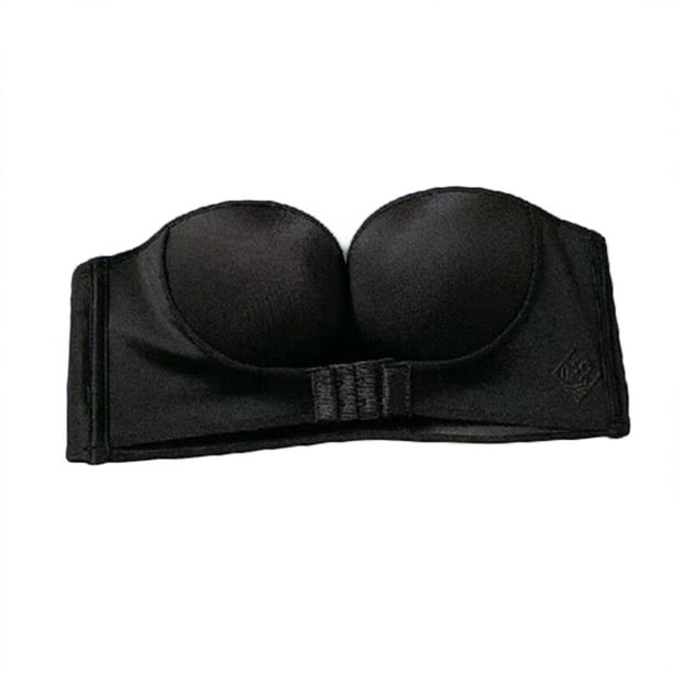 Strapless Front Buckle Lift Bra Seamless Backless Sticky Invisible Push Up  Bra