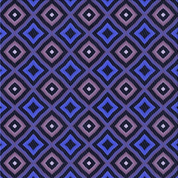Ahgly Company Indoor Square Patterned Night Blue Area Rugs, 7' Square