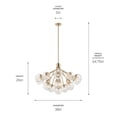 thumbnail image 4 of 52702CPZ Kichler Lighting Silvarious - 16 Light Chandelier-26 Inches Tall and 38 Inches Wide-Champagne Bronze Finish-Clear Crackle Glass Color, 4 of 9