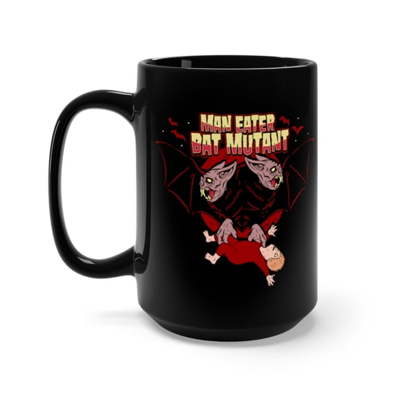 Vampire Bat Mutant Coffee Mug, 15oz, Black